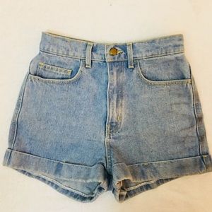 Light Blue American Apparel Shorts | High Waisted